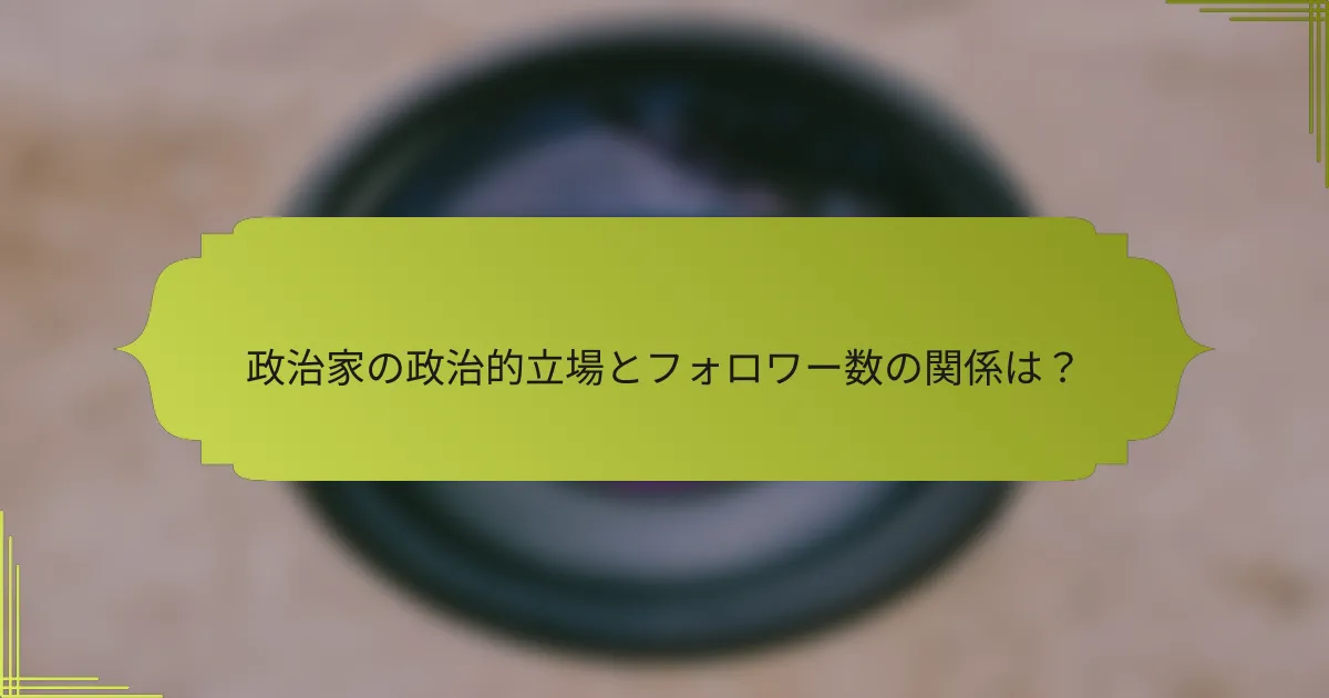 政治家の政治的立場とフォロワー数の関係は?
